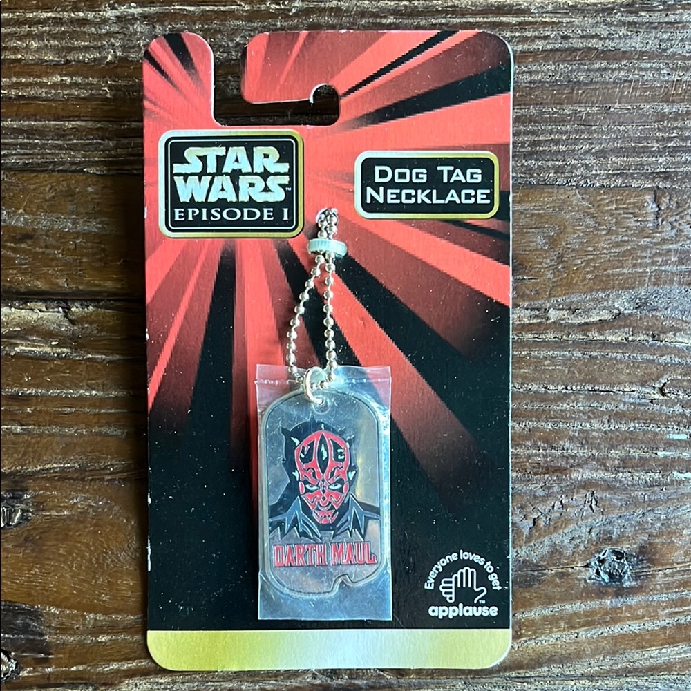 NEW! Vintage! Star Wars Episode 1 Darth Maul Dog Tag Necklace